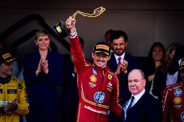 2024년 모나코 GP에서 우승했을 당시의 샤를 르클레르. 사진=페라리 F1
