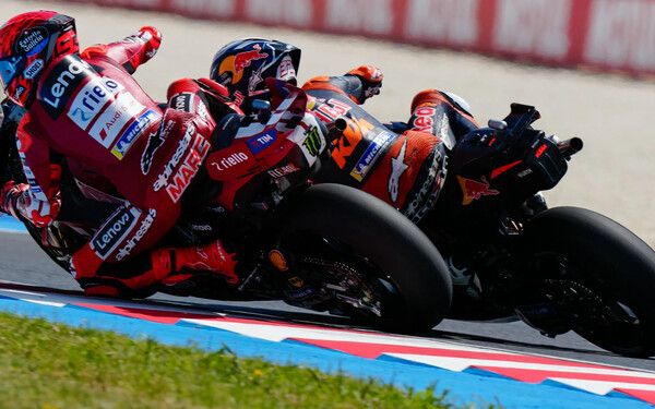 마르크 마르케즈(앞)와 페드로 아코스타의 접전. 사진=motogp.com