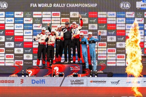 2026 WRC 제9전 에스토니아 랠리 포디엄. 사진=한국타이어