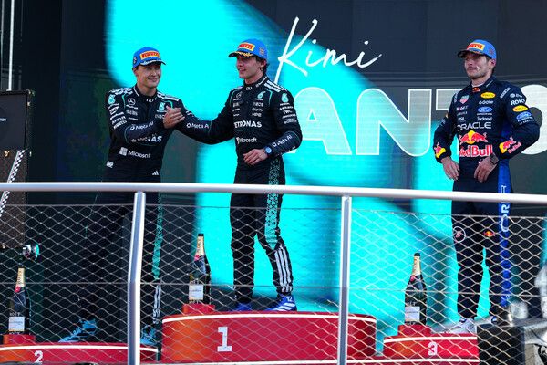 2026 F1 제13전 이탈리아 그랑프리 시상대. 사진=메르세데스 F1