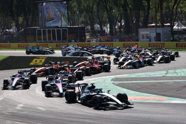 2026 F1 제13전 이탈리아 그랑프리 레이스 스타트 후 이어지는 장면. 사진=메르세데스 F1