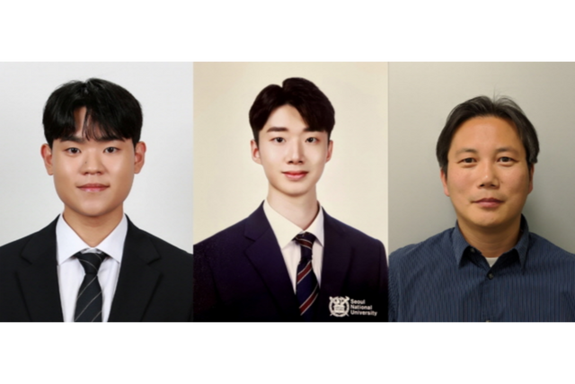 좌측부터 김지환 연구원(협동과정 인공지능전공 석사과정), 강준오 연구원(전기정보공학부 박사과정), 한보형 교수(전기정보공학부, 협동과정 인공지능전공). (사진=서울대학교 공과대학)