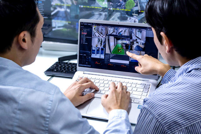 AI CCTV 화면을 분석하는 모습. (사진=SK텔레콤)