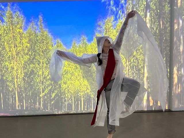 전남 미디어아트 쇼룸 한국무용 퍼포먼스. (사진=전남정보문화산업진흥원)