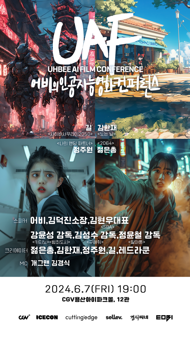 국내 최초 인공지능 영화 컨퍼런스인 UAF(Ultimate AI Film conference) 포스터. (사진=주식회사 어비)