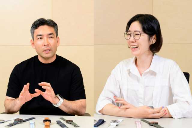 유용준 프로(왼쪽)과 박은경 프로. (사진=삼성전자)