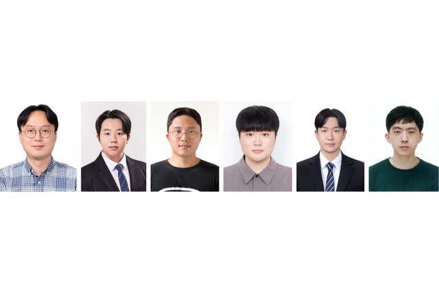 왼쪽부터 GIST 김승준 교수, 강성준·김광빈 박사과정생, 김보천·박정주·신세무 석사과정생. (사진=GIST)
