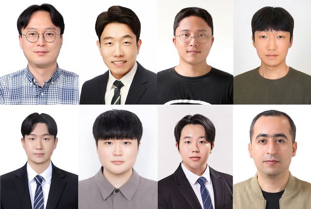 윗줄 왼쪽부터 시계방향 GIST AI융합학과 김승준 교수, 여도현 박사과정생, 김광빈 박사과정생, 오민우 석사과정생, Ahmed Elsharkawy 연구 조교수, 강성준 박사과정생, 김보천 석사과정생, 박정주 석사과정생. (사진=GIST)