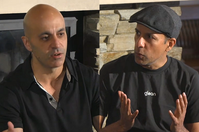 데이터브릭스의 CEO 알리 고드시와 글린의 CEO인 아르빈드 자인. (사진=Bg2 Pod)