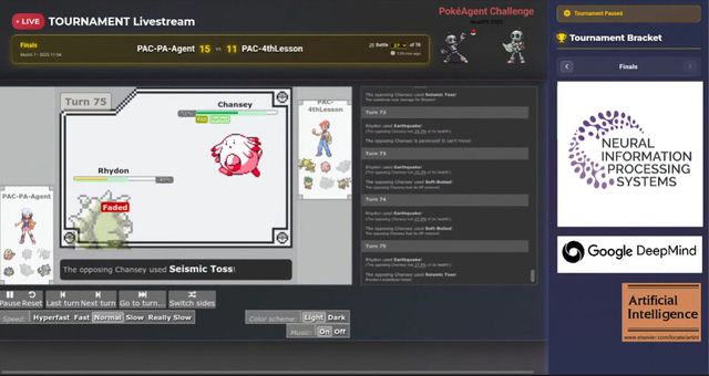 PokeAgent Challenge 대회 결승전 장면. (사진=지스트)