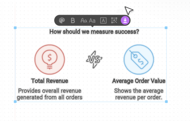 AI가 제작한 시각자료는 이미지 파일로 저장할 수 있다. (사진=냅킨 AI)