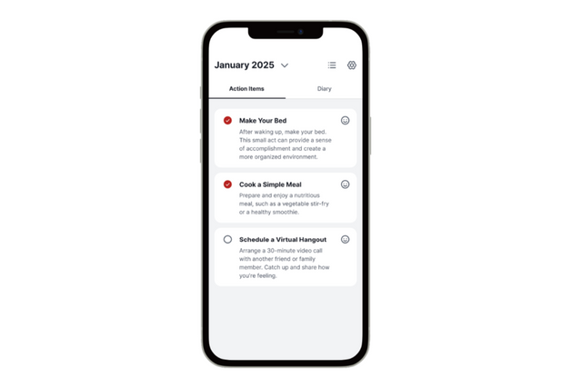 일기 기록과 감정 분석 화면. (사진=닥터프레소)