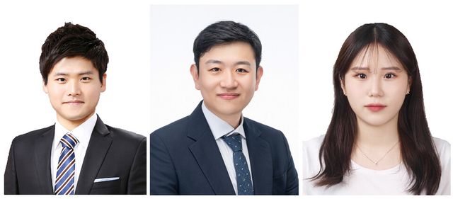 왼쪽부터 GIST 중앙기기연구소 조용륜 박사, 동국대학교 에너지신소재공학과 안건형 교수, 경상국립대 에너지공학과 허희연 학생. (사진=지스트)