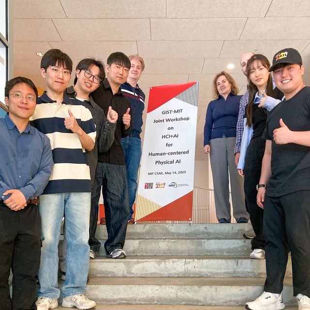 GIST·MIT HCI+AI 공동 워크숍 단체 사진. (사진=지스트)