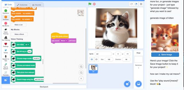스크래치로 작동하는 AI 코파일럿. (사진=스테파니아 드루가 개인 홈페이지)