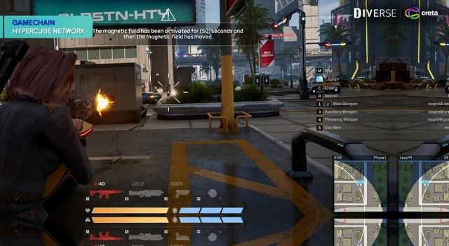 로커스 게임체인 네트워크로 구동되는 크레타 멀티버스의 배틀아레나. (사진=로커스 게임체인)