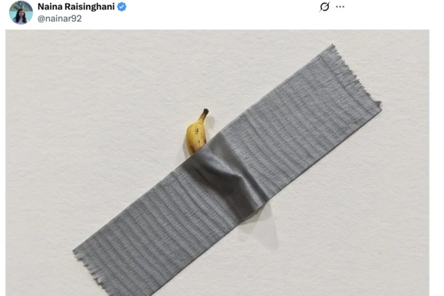 구글 제미나이 앱의 이미지 생성 기능을 상징하는 ‘나노 바나나’. 나이나 라이싱하니의 SNS 게시글. (사진=구글)