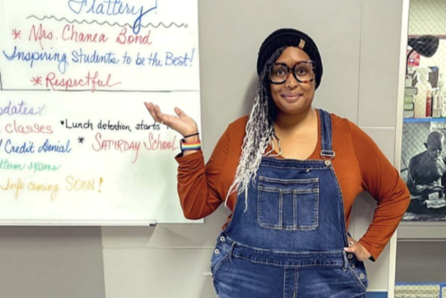 텍사스의 차네아 본드 교사. (사진=차네아 본드 SNS)