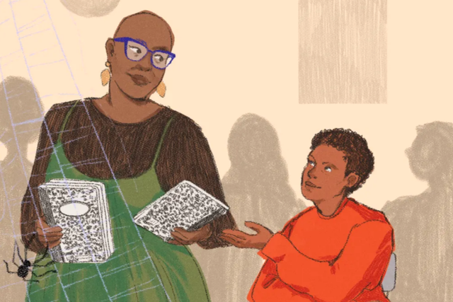 텍사스의 차네아 본드 교사는 AI 대신 연필과 공책을 선택해 학생들의 독창적인 사고력을 되살려냈다. (사진=에듀토피아)