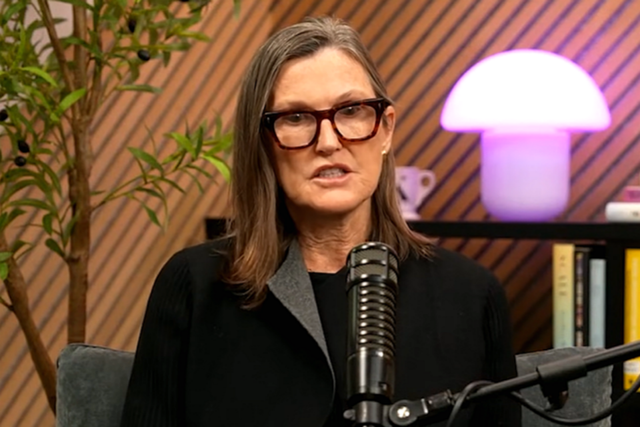 캐시 우드 CEO는 AI가 창출한 부를 담을 유일한 그릇으로 비트코인을 지목하며, 개당 50억 원에 달하는 가격 상승을 예고했다. (사진=피터 디아만디스 유튜브)