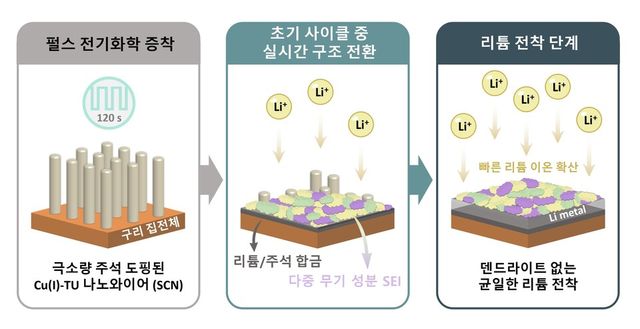 리튬 전착 단계 개념도. (사진=지스트)