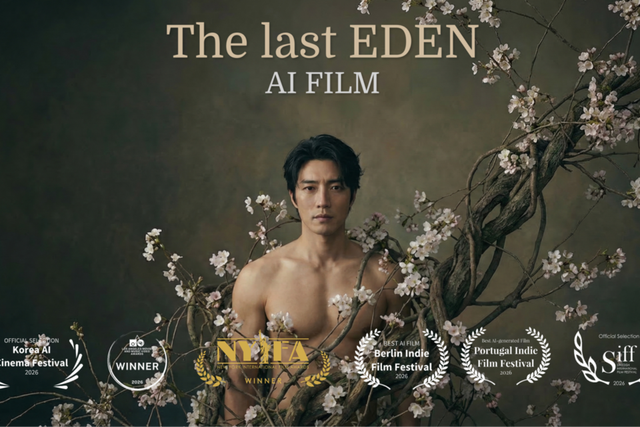 콘텐츠랩후의 첫 AI 단편 영화 ‘THE LAST EDEN’ 포스터. (사진=콘텐츠랩후)