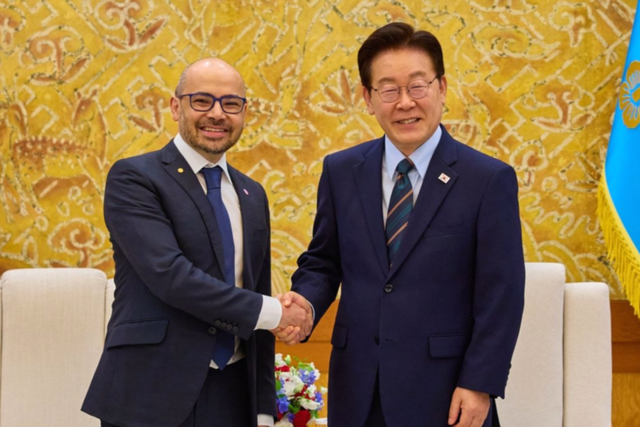 데미스 하사비스 구글 딥마인드 CEO와 이재명 대통령. (사진=대통령실)