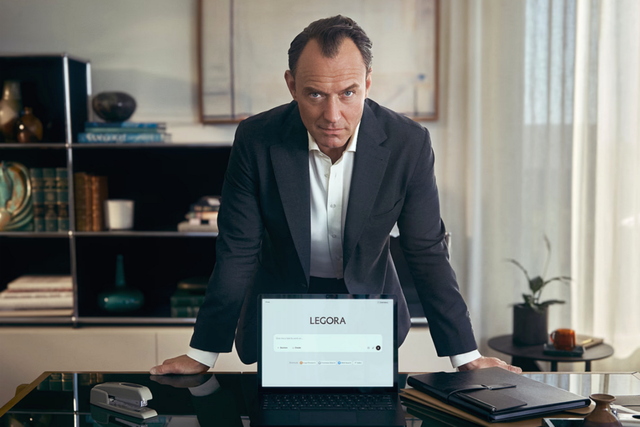 주드로가 레고라 법률 AI를 소개하는 모습. (사진=레고라)