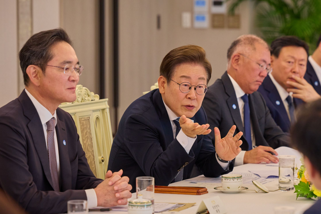 이재명 대통령(오른쪽)과 이재용 삼성전자 회장. (사진=청와대)