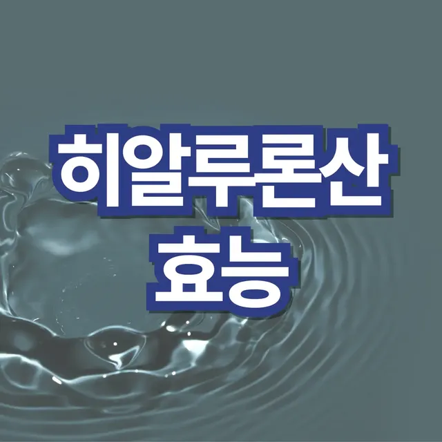 히알루론산-효능