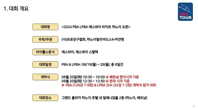 2024 PBA-LPBA 에스와이바자르 하노이 오픈