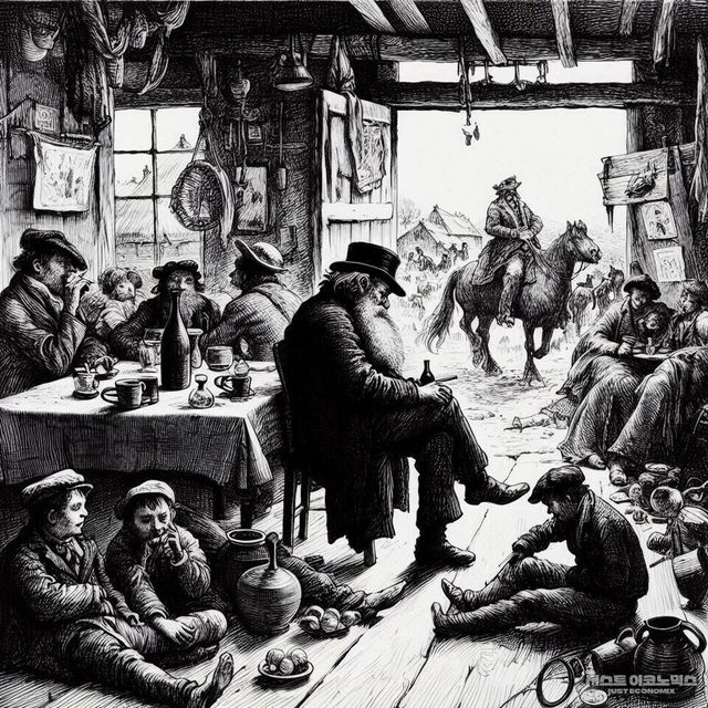 패러디 삽화=펜화 이미지