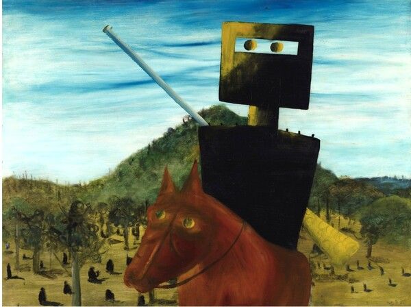 그림출처=Kelly and horse - Sidney Nolan — Google Arts & Culture