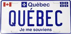 사진2 (퀘벡주 차량번호판 예시)