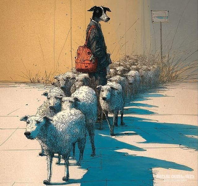 패러디 삽화=최로엡 화백