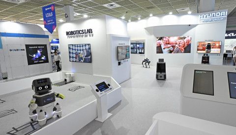 현대차그룹 로보틱스랩 부스 전경