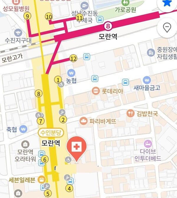 모란역 인근 병원