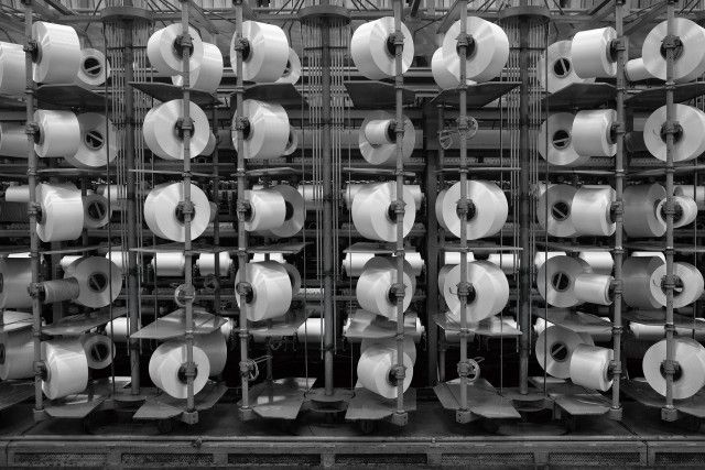 효성티앤씨 구미공장에서 생산되고 있는 친환경 섬유 리젠 폴리에스터