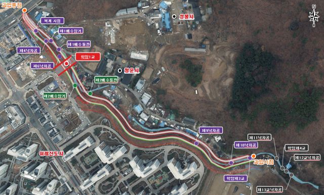 하남시 학암천 평면도(안). 하남시 제공