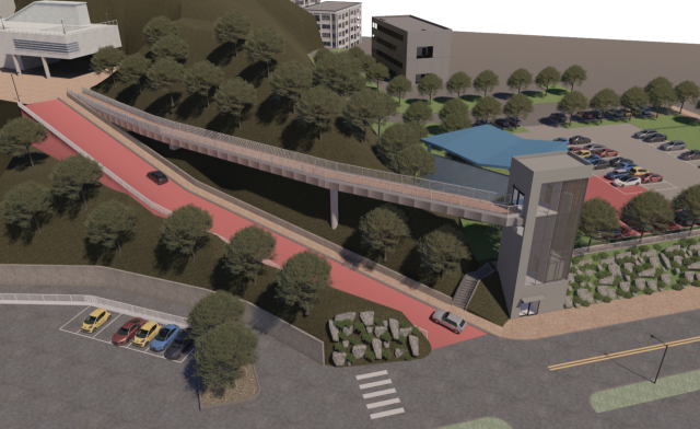 군포시 그림책꿈마루 외부 승강기 조감도. 군포시 제공