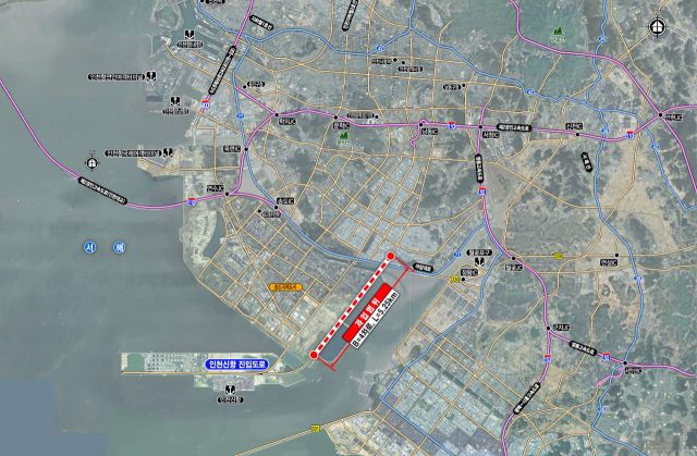 인천신항 지하차도 위치도. 인천경제청 제공