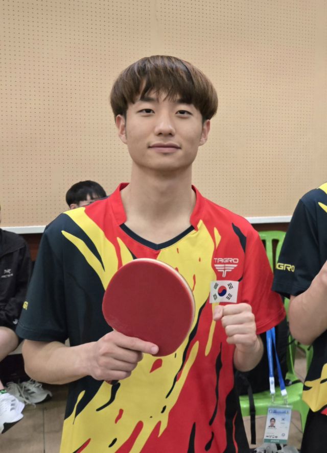 수원시장애인체육회 탁구 직장운동부의 오세욱. 수원시장애인체육회 제공