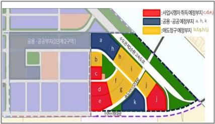 인천신항 항만배후단지(1-1단계3구역, 1-2단계) 개발사업 계획평면도. 해수부 제공