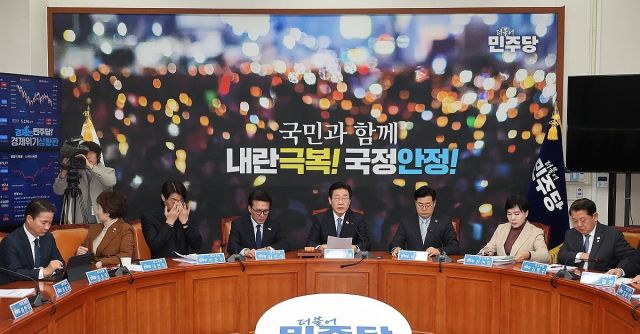 더불어민주당 이재명 대표가 20일 오전 서울 여의도 국회에서 열린 최고위원회의에 참석해 발언하고 있다. 연합뉴스