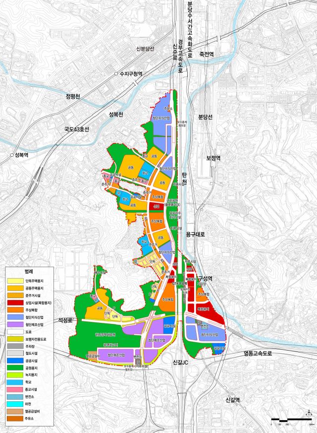 용인플랫폼시티 토지이용계획도. 용인특례시 제공