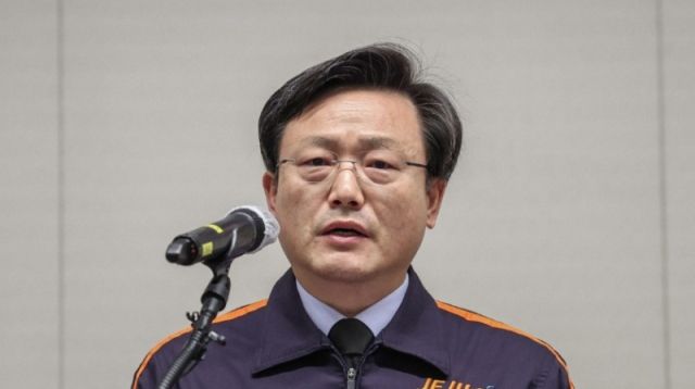 무안 공항 여객기 사고 관련 브리핑하는 김이배 제주항공 대표. 연합뉴스