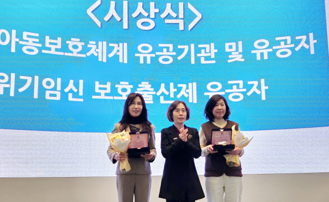 보건복지부가 주관하는 ‘2024년 아동보호체계 우수 지자체 평가’에서 인천시 아동정책과가 2년 연속 수상하고 기념촬영을 하고 있다. 시 제공