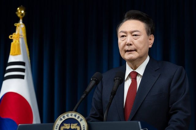 윤석열 대통령이 7일 서울 용산 대통령실 청사에서 대국민 담화를 하고 있다. 연합뉴스
