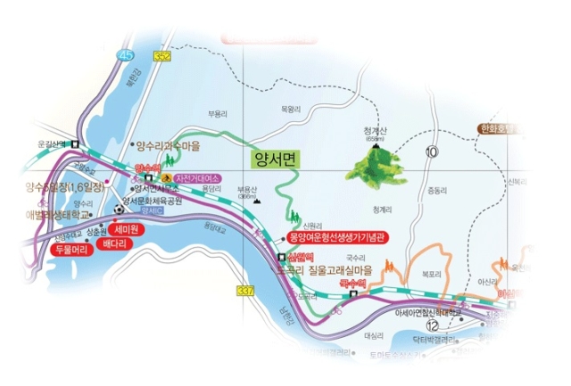 양평군 양서면 현황도. 양평군 제공