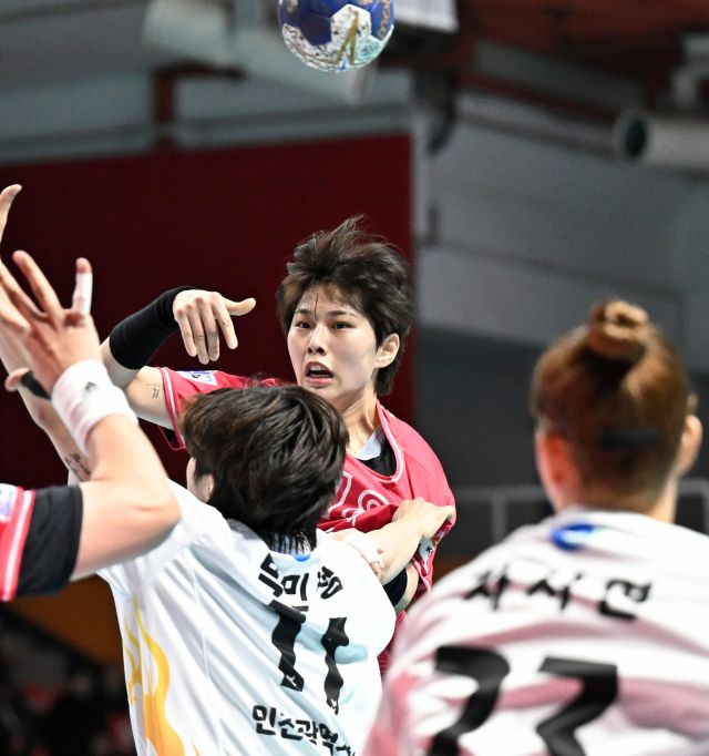 광명 SK슈가글라이더즈의 레프트백 한미슬. SK슈글즈 제공